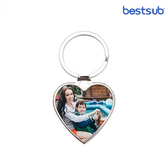 Bibelou metalic pentru sublimare forma inima (40mm*45mm) YA165