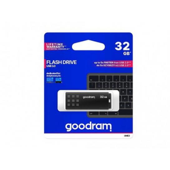 USB Flash 32Gb  USB3.0  GoodRAM  UME3 Black  (Read 60 MByte/s, Write 20 MByte/s)