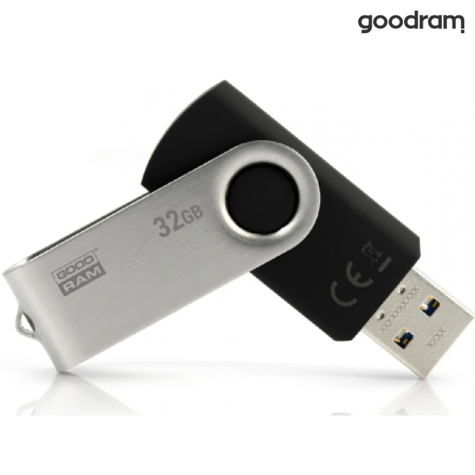 USB Флэш 32Gb  USB3.0  GoodRAM  UTS3 TWISTER Black  (Read 60 MByte/s, Write 20 MByte/s)