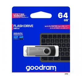 USB Flash 64Gb  USB3.0  GoodRAM UTS3 TWISTER Black UTS3-0640K0R11
