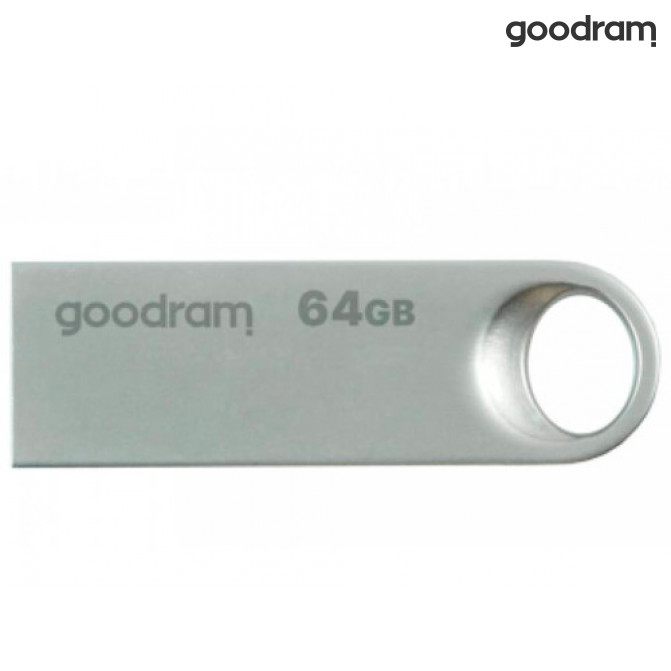 USB Флэш 64Gb  USB3.2  GoodRAM  UNO3 Metal casing, Built-in keyloop (Read 60 MByte/s, Write 20 MByte/s)  UNO3-0640S0R11