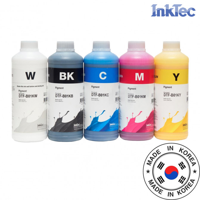 Чернила InkTec для DTF принтера Epson 1000 мл DTF-B01 (5 цветов)