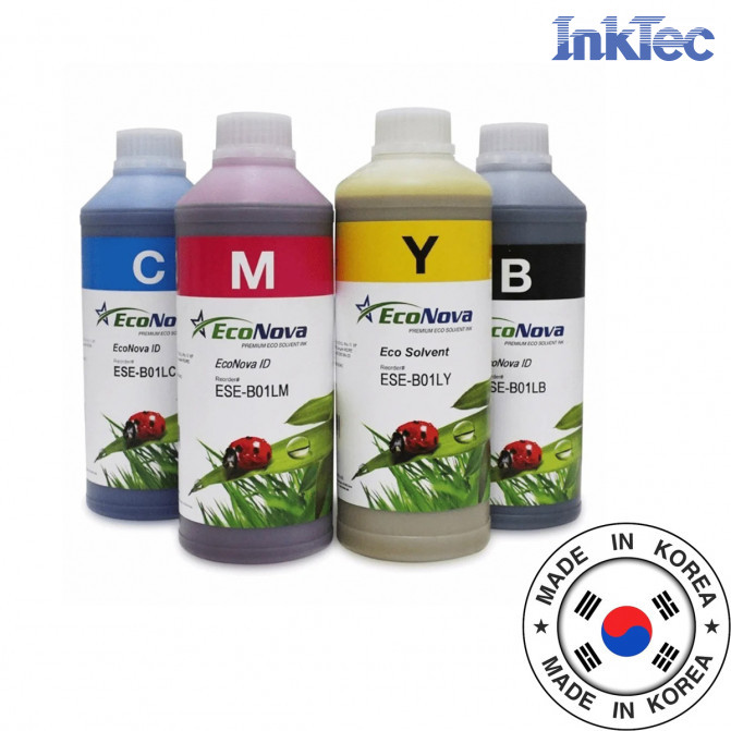 Чернила InkTec Eco solvent Epson XP600 DX4 DX5 DX6 DX7  1000 ml EES-B01(4 цвета)