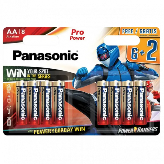 Батарейки Panasonic PRO Power AA Blister *8, Alkaline, LR6XEG/8BW