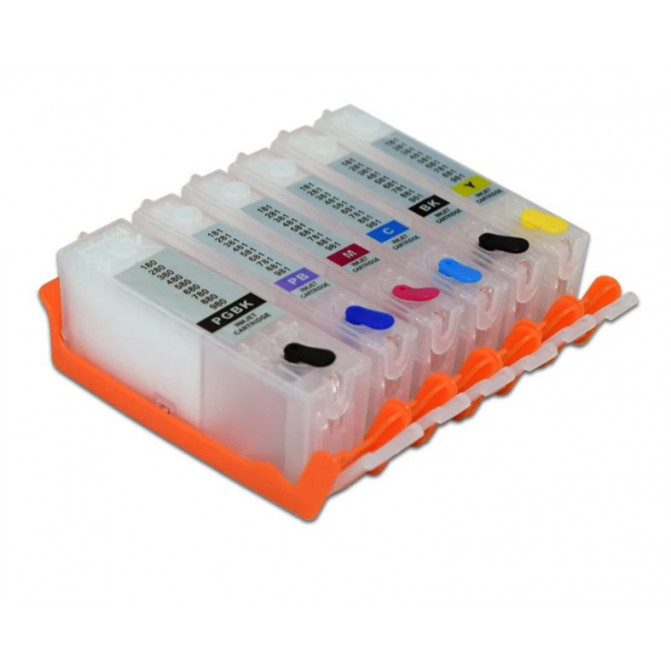 Перезаправляемые картриджи Canon TS8150/TR7550/TS6150/TS9150/TS6150/TR8550/TS8150 (CLI-581/PGBK-580-6 штук)