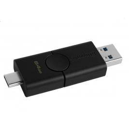 USB Флэш 64GB USB3.2 Type-A/Type-C Kingston DataTraveler Duo (DTDE/64GB), Black