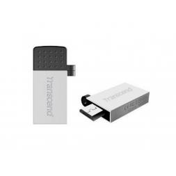 USB Flash 8GB USB2.0/Micro-USB Transcend "JetFlash 380", Silver