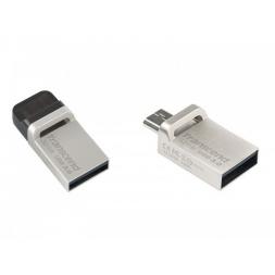 USB Флэш 32GB USB3.1/Micro-USB Transcend "JetFlash 880", Silver