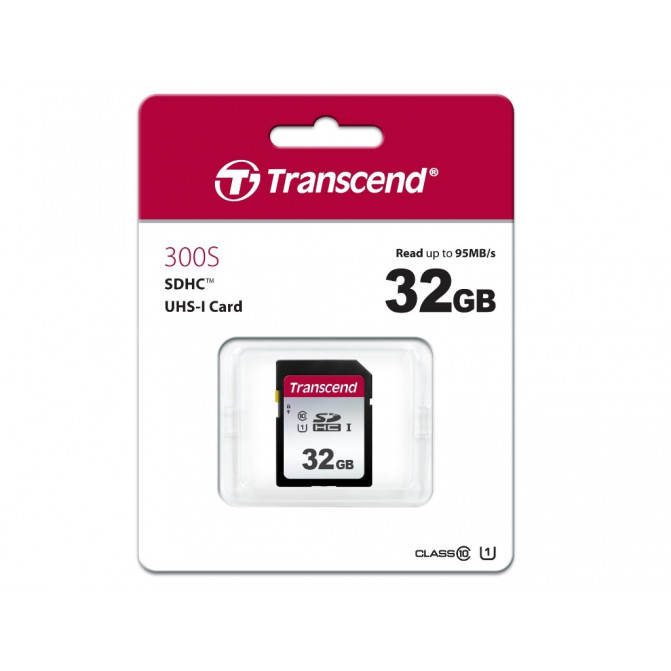 Карта памяти 32GB, Transcend 300S SDHC Card (Class 10) UHS-I, U1