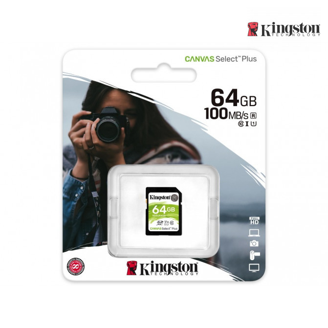 Card de Memorie 64GB SDXC Card, Kingston (Class 10) UHS-I , U1