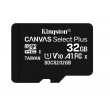 Карта памяти 32GB MicroSD, Kingston Canvas Select+ (Class 10) UHS-I (U1) +SD адаптер