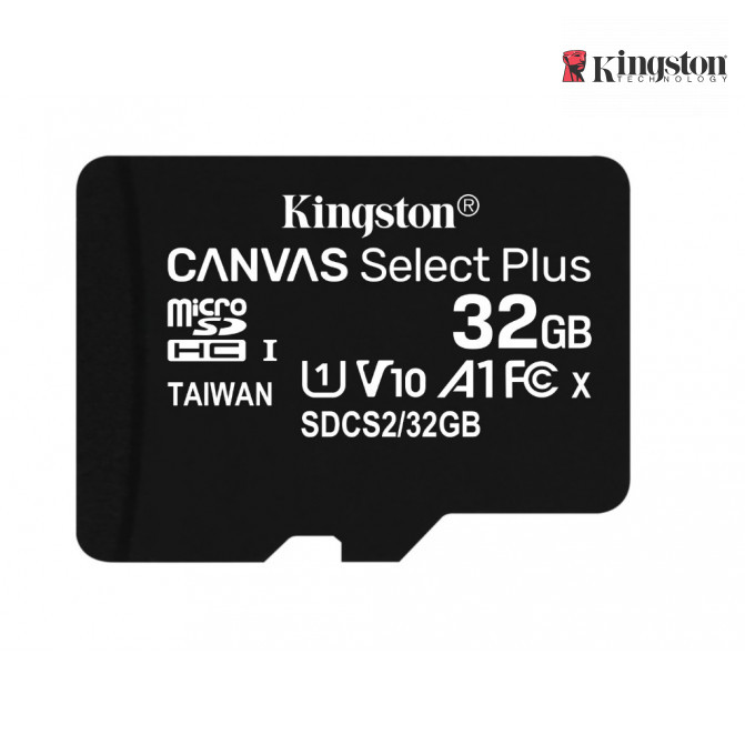 Card de Memorie 32GB MicroSD, Kingston Canvas Select+ (Class 10) UHS-I (U1) +SD adaptor