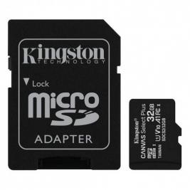 Карта памяти 32GB MicroSD, Kingston Canvas Select+ (Class 10) UHS-I (U1) +SD адаптер
