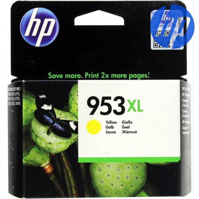 Cartuș cu jet de cerneală Original HP №953XL (F6U18AE) Yellow