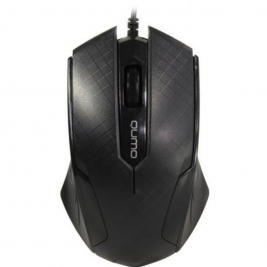 Mouse Qumo M14, Optical, 1000 dpi, 3 buttons, Ambidextrous, Black