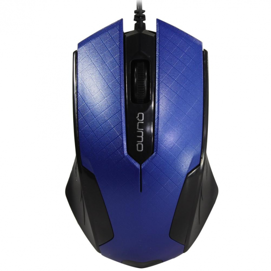 Mouse Qumo M14, Optical, 1000 dpi, 3 buttons, Ambidextrous, Blue