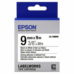Картридж с лентой Label Epson LK-3WBW Adhesive Black/White 9/9 original