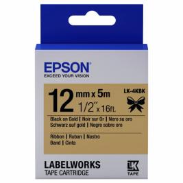 Cartuş Label Epson LK-4KBK Satin Ribbon Black/Gold 12/5 Original