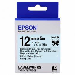 Картридж с лентой Label Epson LK-4LBK Satin Ribbon Black/Sky Blue 12/5 Original