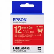 Картридж с лентой Label Epson LK-4RKK Satin Ribbon Gold/Red 12/5 Original