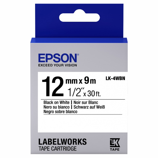 Картридж с лентой Label Epson LK-4WBN Standard Black/White12/9 Original