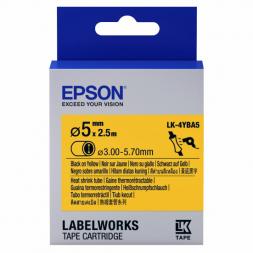 Cartuş Label Epson Heat Shrink Tube LK-4YBA5 HST Blk/Yell 5/2,5 Original