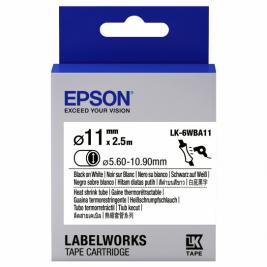 Картридж с лентой Label Epson Heat Shrink Tube LK-6WBA11 HST Blk/Wht 11/2,5 Original