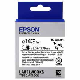 Картридж с лентой Label Epson Heat Shrink Tube LK-6WBA14 HST Blk/Wht 14/2,5 Original