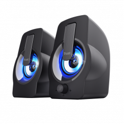 Boxe Trust Gemi RGB 2.0 Speaker Set, 12W, LED illumination with automated colour cycle, Black
