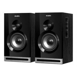 Колонки SVEN SPS-705 Black,  2.0 / 2x20W RMS, Bluetooth, Control panel on the active speaker side panel,  headphone jack, wooden, (4"+3/4")