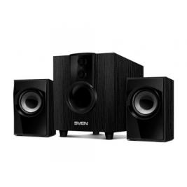 Колонки SVEN MS-107 Black,  2.1 / 5W + 2x2.5W RMS, master volume control and bass, all wooden, (sub.4" + satl.3")