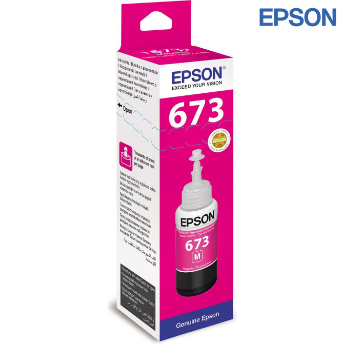 Cerneala Epson Originala C13T67334A T673 L800/L805 Magenta