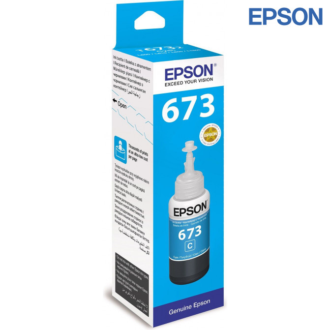 Cerneala Epson Originala C13T67324A T673 L800/L805 Cyan