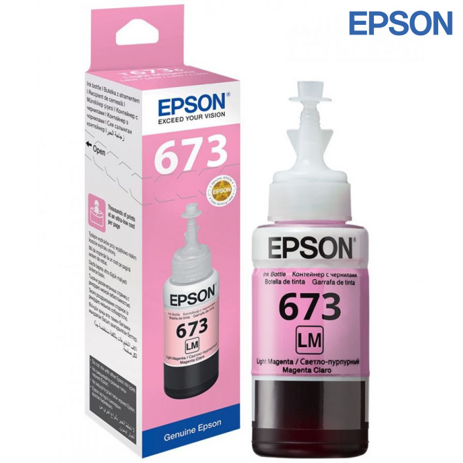 Cerneala Epson Originala C13T67364A T673 L800/L805 Light Magenta