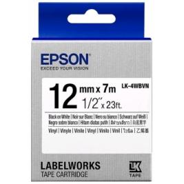 Cartuş Label Epson LK-4WBVN Vinyl Black/White 12/9 Original