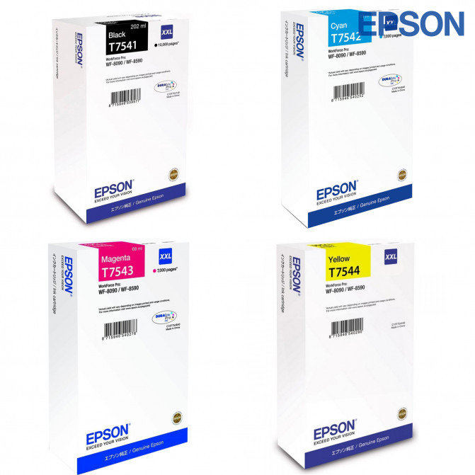 Комплект картриджей Epson T754 XXL (Bk, C, M, Y) Original