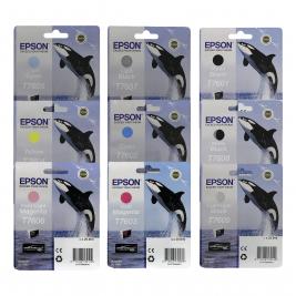 Set cartușe cu jet de cerneală Epson T760 SC-P600 (C, LBk, LC, LLBk, MBk, PBk, VLM, VM, Y) Original