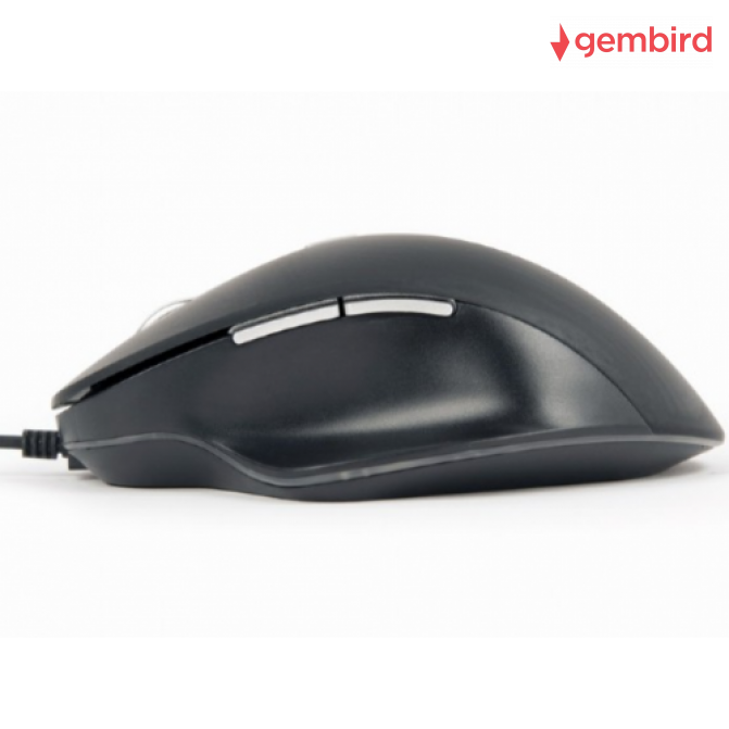 Мышь Gembird MUS-6B-02, 6-button wired optical mouse with LED edge light effects, 1200-3600dpi, USB, Black