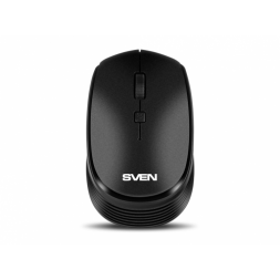 Mouse SVEN RX-210W Wireless, Optical Mouse, Symmetrical shape, up to 1400 DPI, number of keys 3+1 (scroll wheel), 1 battery AA, USB, 2.4 GHz, Black