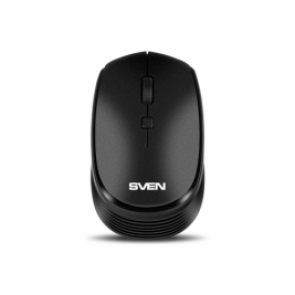 Mouse SVEN RX-210W Wireless, Optical Mouse, Symmetrical shape, up to 1400 DPI, number of keys 3+1 (scroll wheel), 1 battery AA, USB, 2.4 GHz, Black