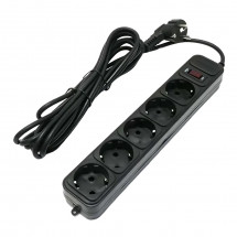 Filtru de rețea Ultra Power UP3-B-10PPB, 5 Sockets, 3.0m, Black