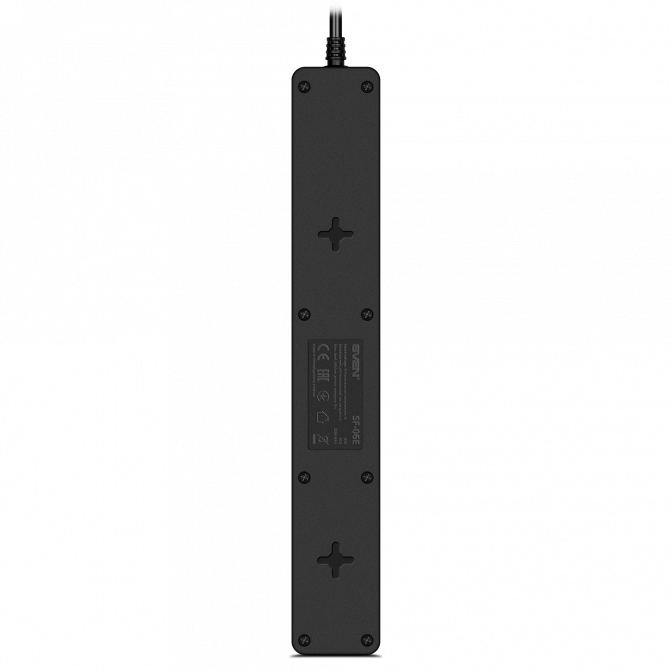 Filtru de rețea SVEN SF-06E, 6 Sockets, 1.8m, flame-retardant material Black