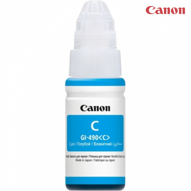 Чернила Canon Original GI-490 G1400/G3400 70ml Cyan 0664C001