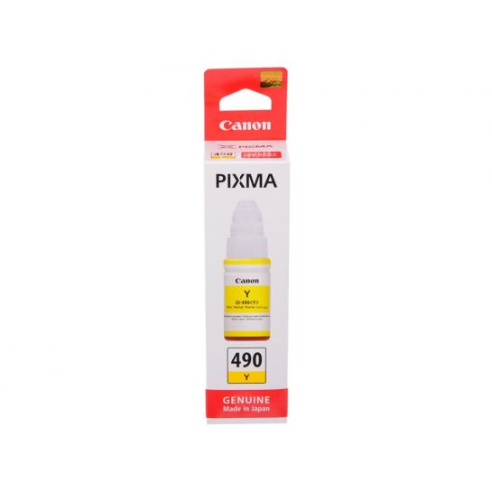 Cerneala Canon Originala GI-490 G1400/G3400 70ml Yellow 0666C001