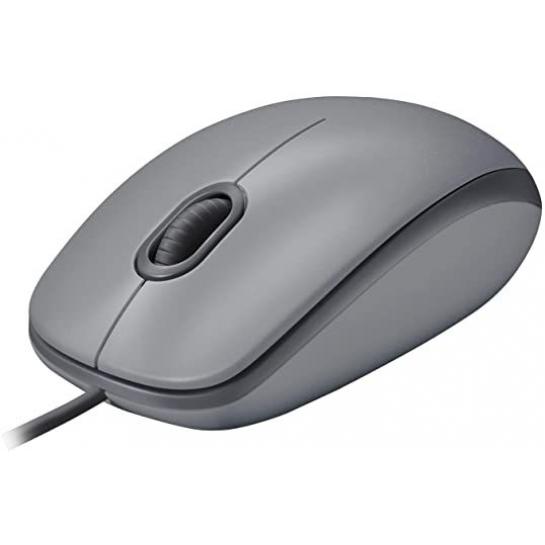 Mouse Logitech M90, Optical, 3 buttons, Ambidextrous, Grey, USB