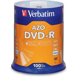 100*Spindle DVD-R Verbatim, 4.7GB, 16x
