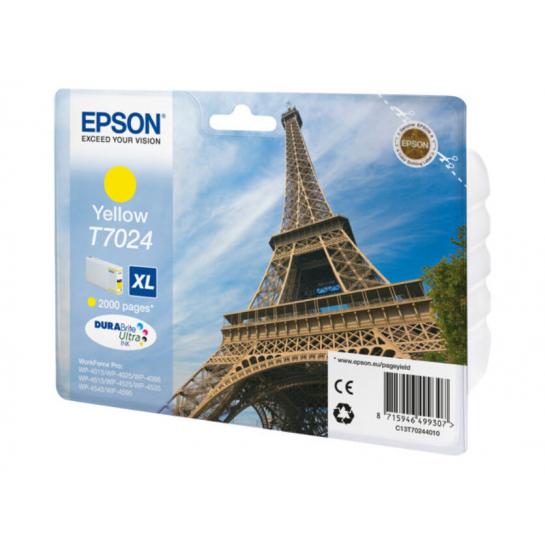 Картридж струйный Epson T7024 Yellow Original