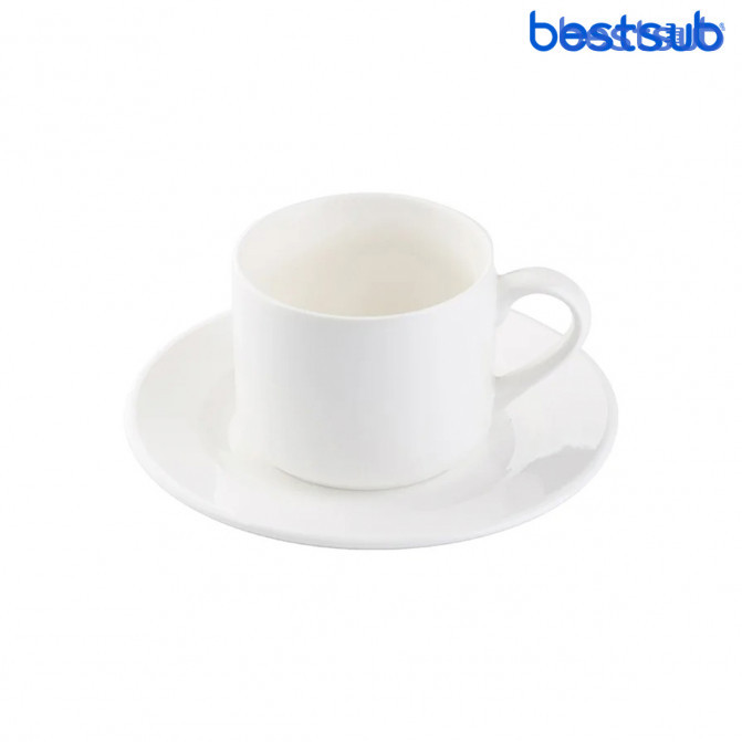 Кофейный набор для сублимации 6oz (чашка+блюдце) BestSub BGZ6