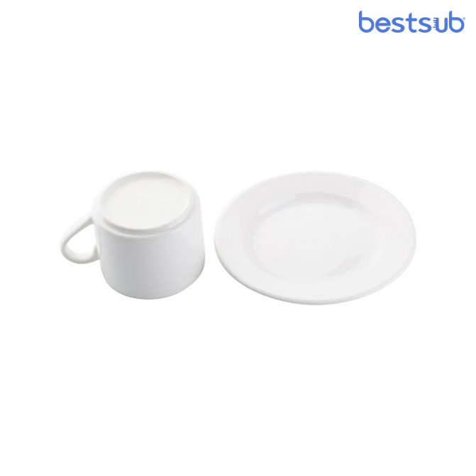 Кофейный набор для сублимации 6oz (чашка+блюдце) BestSub BGZ6