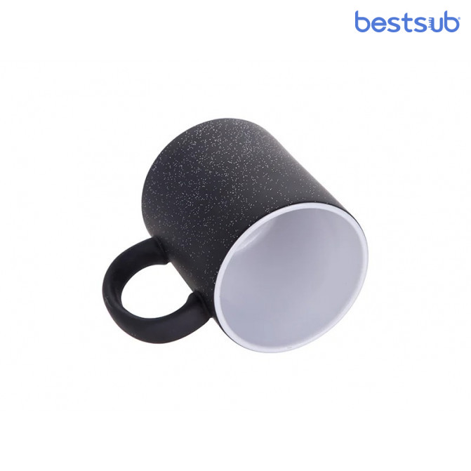 Кружка для сублимации хамелеон звёздное небо–чёрная, матовая 11oz BestSub B2CB-CFBK